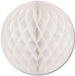 Dekorační koule Honeycomb bílá 30cm
